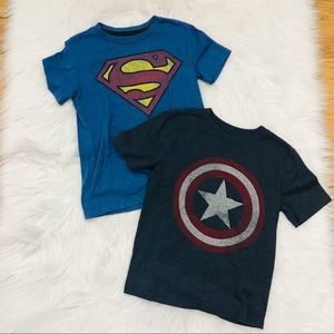Boys Captain America/Superman Collectabilitees Shirts